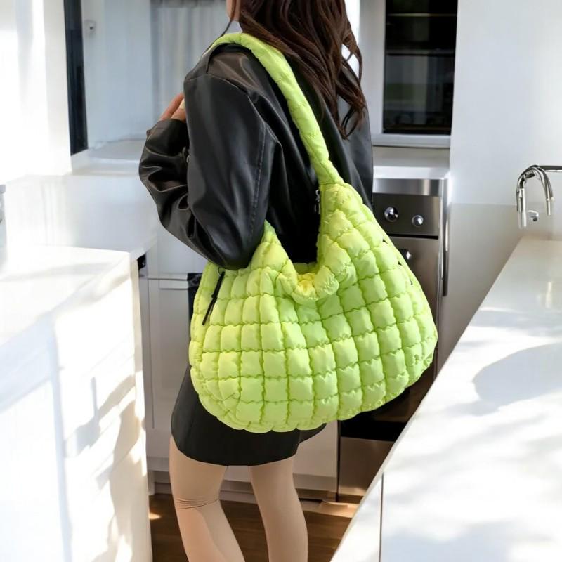 Trendy Pleated Cloud Bag | Soft Nylon Padded Shoulder & Crossbody Bubble Bag | Lightweight Gift for Women | Gift For Her | Luxury Bag