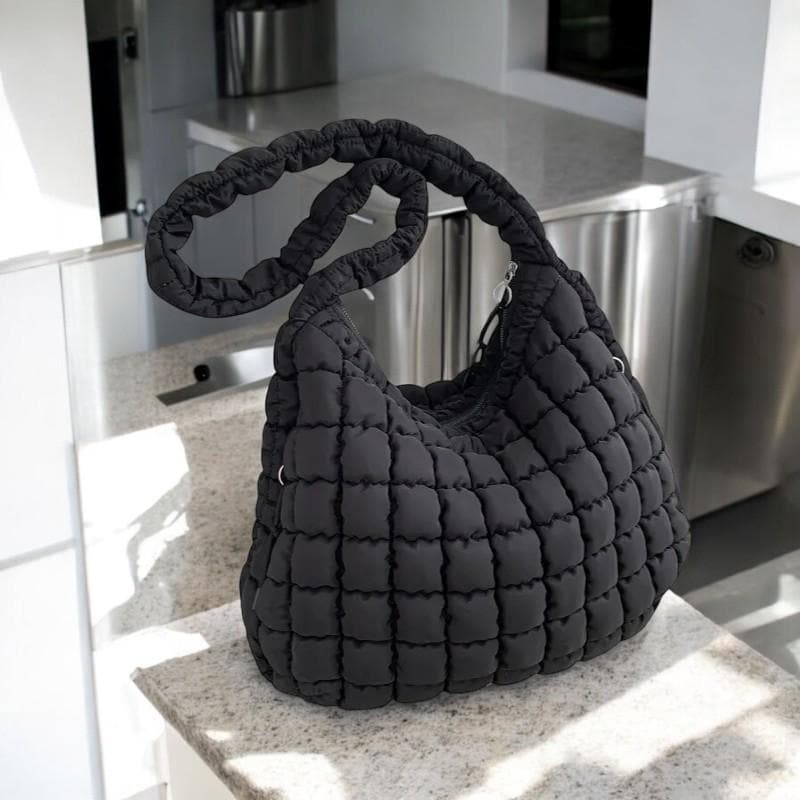 Trendy Pleated Cloud Bag | Soft Nylon Padded Shoulder & Crossbody Bubble Bag | Lightweight Gift for Women | Gift For Her | Luxury Bag