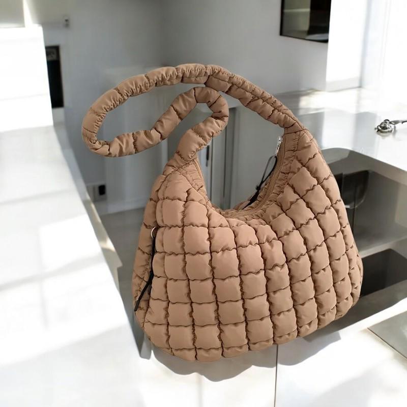Trendy Pleated Cloud Bag | Soft Nylon Padded Shoulder & Crossbody Bubble Bag | Lightweight Gift for Women | Gift For Her | Luxury Bag