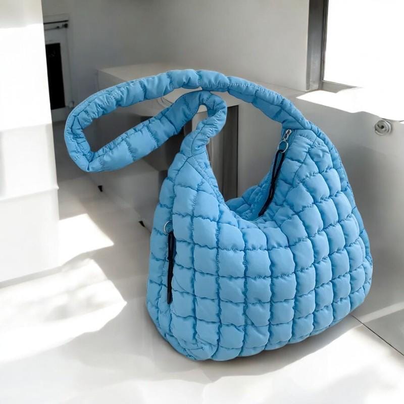 Trendy Pleated Cloud Bag | Soft Nylon Padded Shoulder & Crossbody Bubble Bag | Lightweight Gift for Women | Gift For Her | Luxury Bag