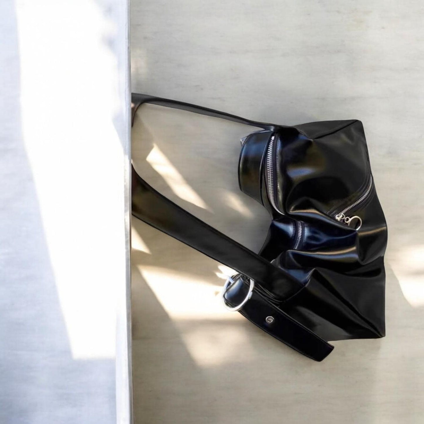 Vegan Leather Punk Y2K Shoulder Bag | Fashion Vegan Leather Shoulder Handbag | Trendy Punk Handbag for Women | Hot Girls' Aesthetic Bag