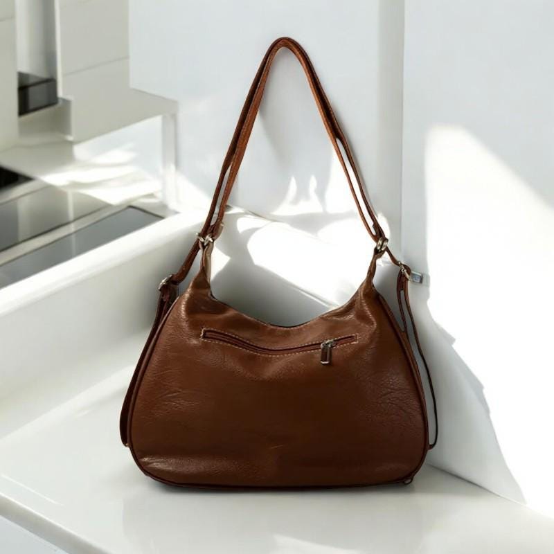 Vegan Leather Punk Y2K Vintage Grunge Crossbody Bag | Retro Y2K Shoulder Bag for Women | Moto Biker Aesthetic Leather Messenger Bag Female