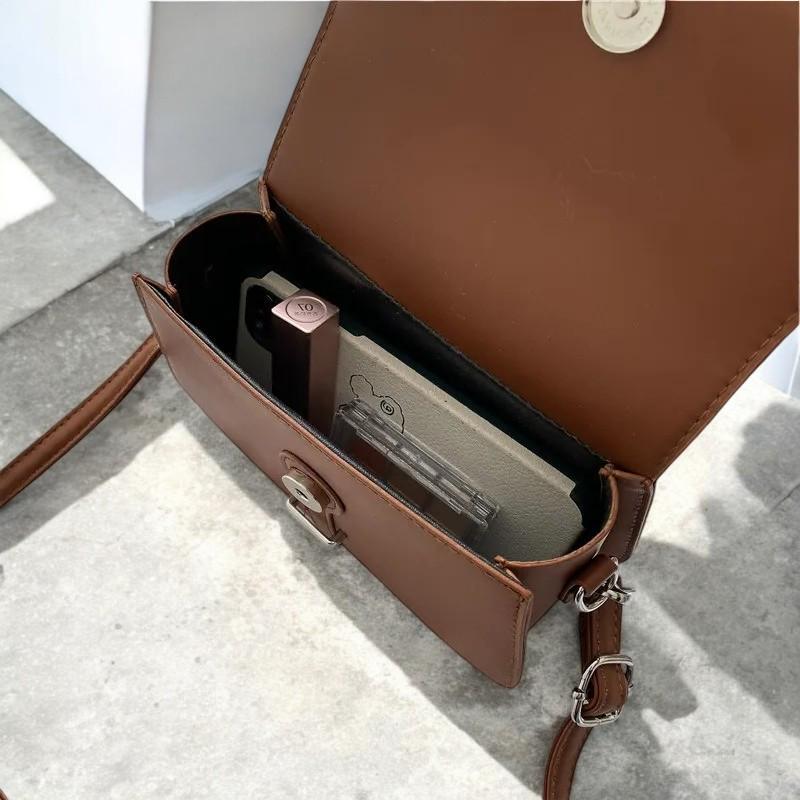 PU Leather Saddle Crossbody Bag - Women's Retro Small Handbag, Semicircle Messenger Purse, Trendy Designer Shoulder Tote, Elegant Clutch Bag
