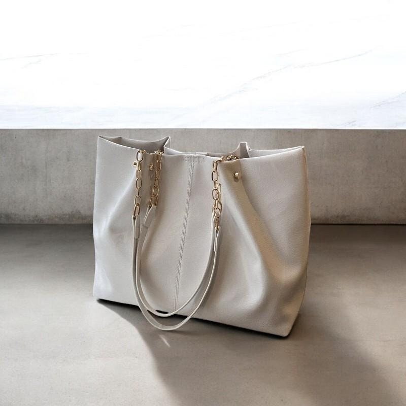 Women's Soft Texture Chain Handbag – Large Capacity Fashionable Purse, Travel Shoulder Bag, Fashion Tote, Messenger Bag, Feminine Hobo Style