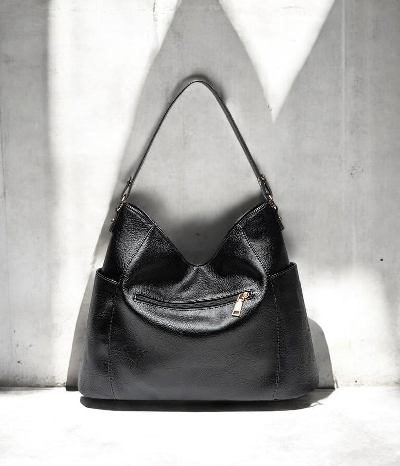 Luxury PU Leather Shoulder Bag - Women’s Large-Capacity Handbag, Vintage Messenger Purse, Fashionable Hobo Tote, Designer Crossbody Bag