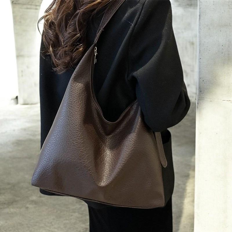 2025 Fashion PU Leather Tote Bag – Women’s Large Capacity Shoulder Bag, Trendy Handbag, Simple Everyday Purse, Elegant Messenger Bag