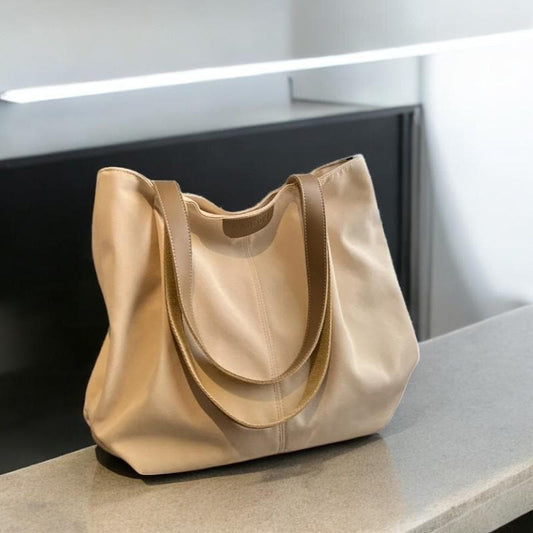 Tote Bag Large Capacity Women | Simple Casual Shoulder Handbag for Women | Fashionable Daily Commuting and Shopping Bag | Solid Color Design