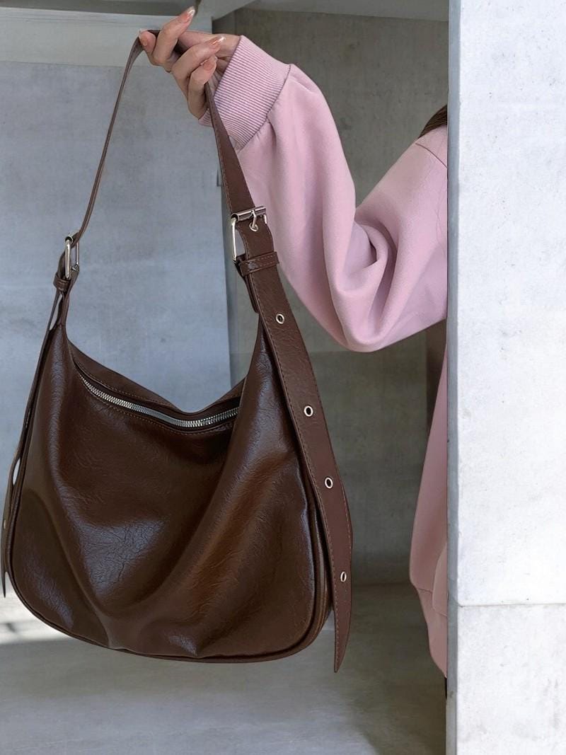 Large Capacity PU Leather Shoulder Bag - Women’s Luxury Handbag, Designer Tote Purse, Crossbody Work Bag, Elegant Everyday Carry Handbag