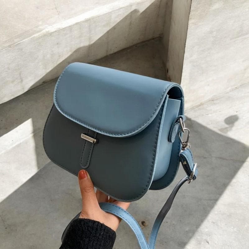 PU Leather Saddle Crossbody Bag - Women's Retro Small Handbag, Semicircle Messenger Purse, Trendy Designer Shoulder Tote, Elegant Clutch Bag