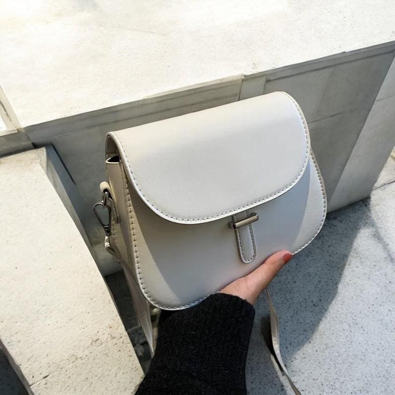 PU Leather Saddle Crossbody Bag - Women's Retro Small Handbag, Semicircle Messenger Purse, Trendy Designer Shoulder Tote, Elegant Clutch Bag