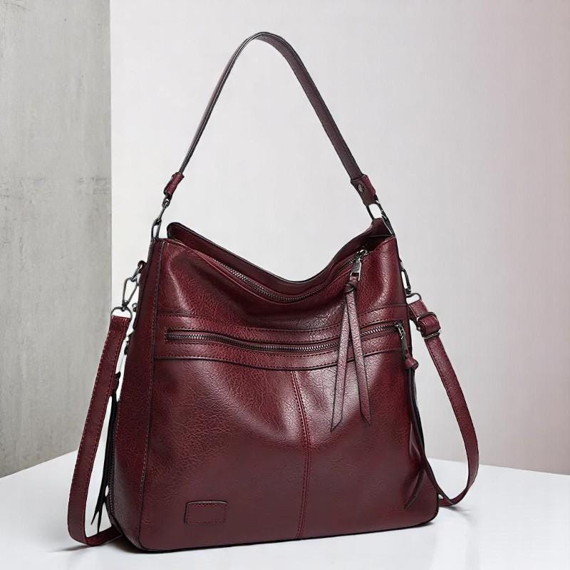 Summer Leather Shoulder Bag – Large Capacity Women’s Travel Handbag, Designer PU Messenger Purse, Feminine Weekend Tote Bag