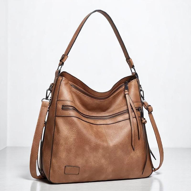 Summer Leather Shoulder Bag – Large Capacity Women’s Travel Handbag, Designer PU Messenger Purse, Feminine Weekend Tote Bag