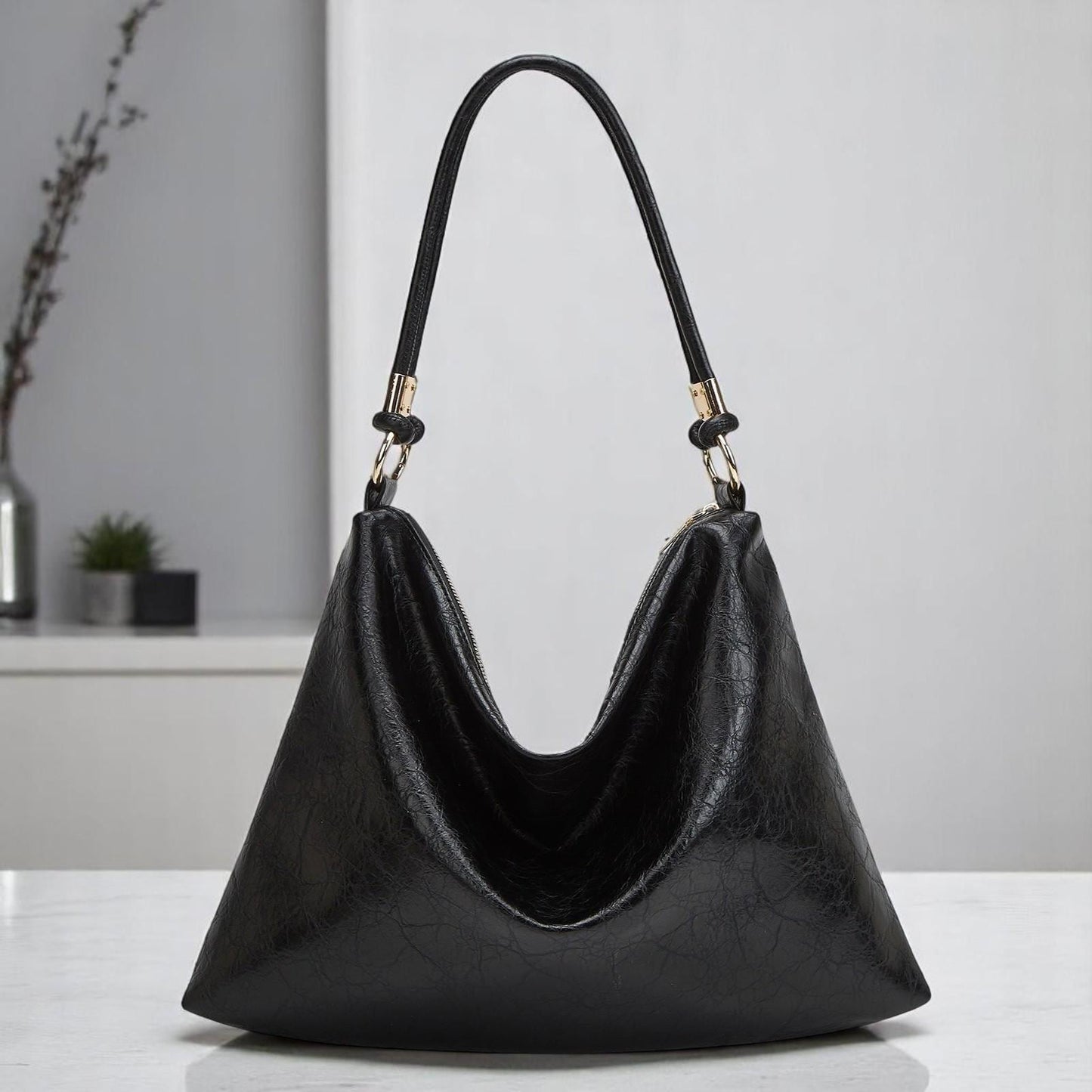 Simple Shoulder Handbag – Women’s High-Capacity PU Leather Armpit Bag, Minimalist Tote Purse, Fashion Everyday Carry Bag