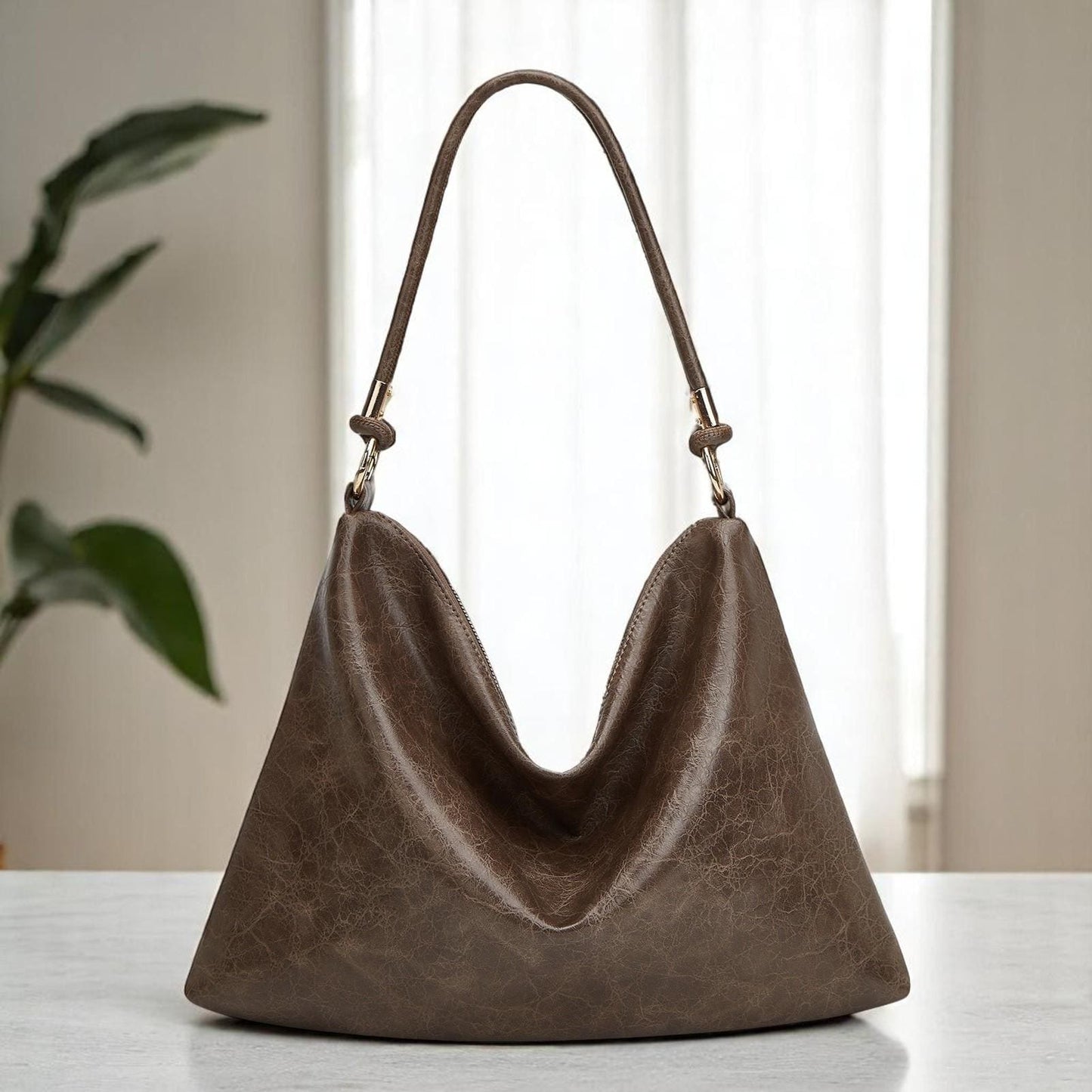 Simple Shoulder Handbag – Women’s High-Capacity PU Leather Armpit Bag, Minimalist Tote Purse, Fashion Everyday Carry Bag