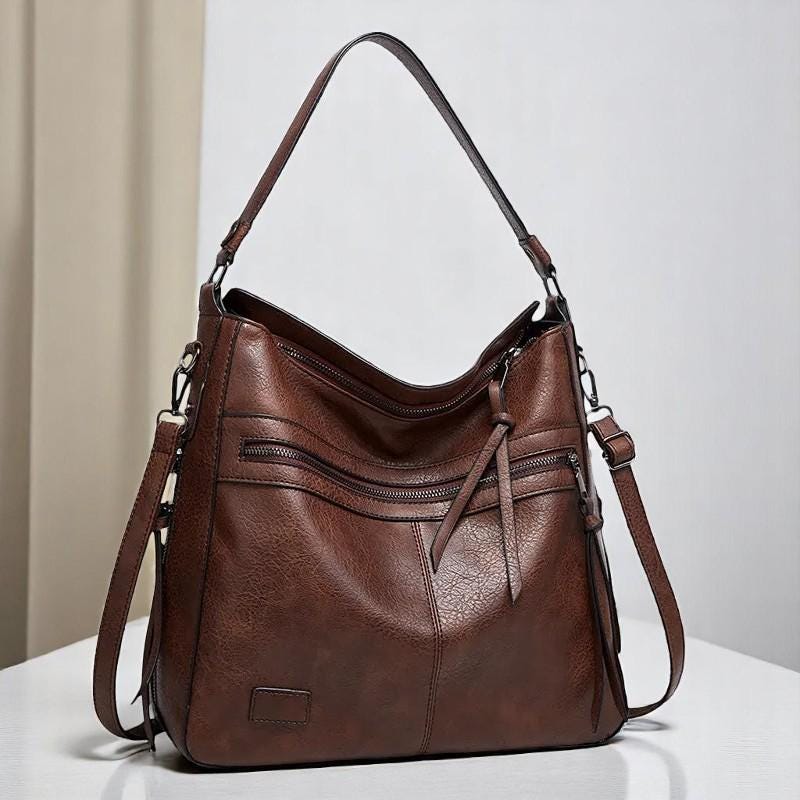 Summer Leather Shoulder Bag – Large Capacity Women’s Travel Handbag, Designer PU Messenger Purse, Feminine Weekend Tote Bag