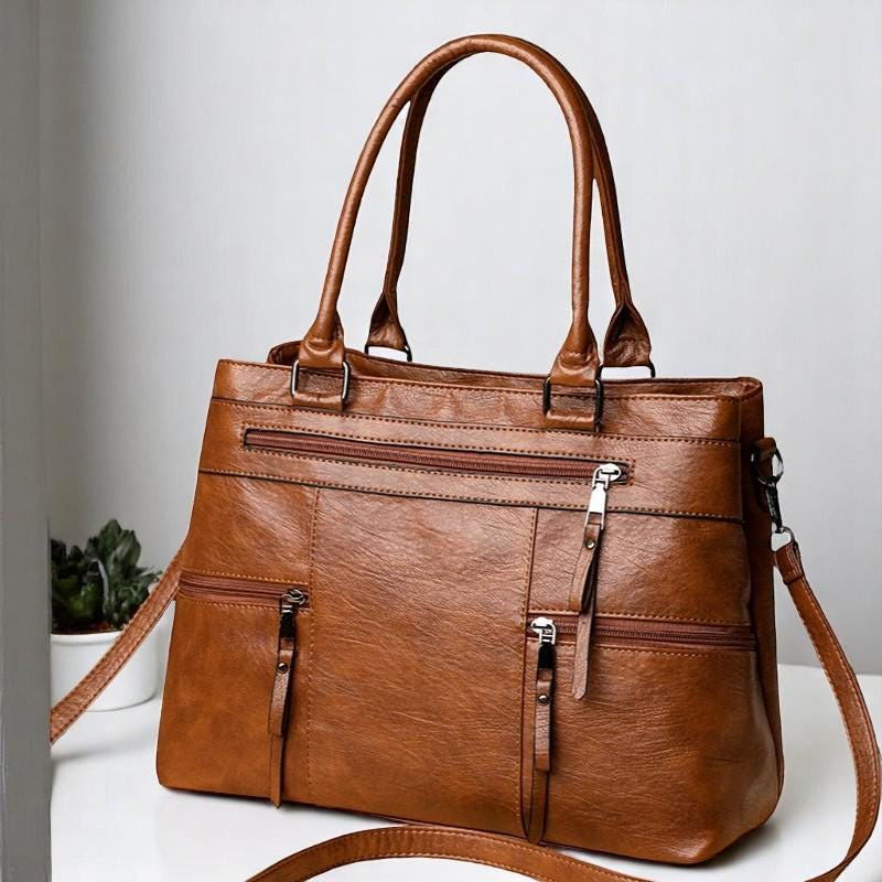 Elegant PU Leather Handbag – Women’s Large Shoulder Tote Purse, High Quality Top Handle Bag, Casual Crossbody Handbag for Daily Use